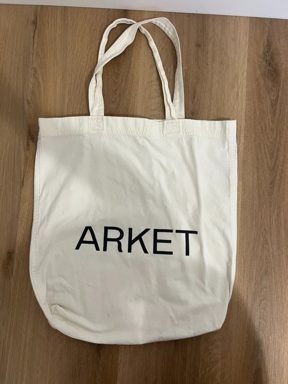 ARKET Canvas Tote Bag Off-White Cream Minimalist Scandinavian Shopper